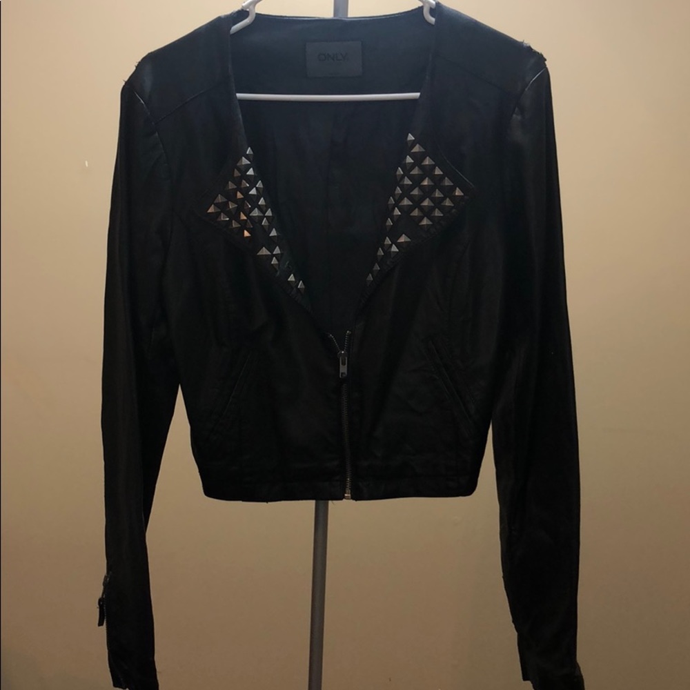 Faux leather jacket